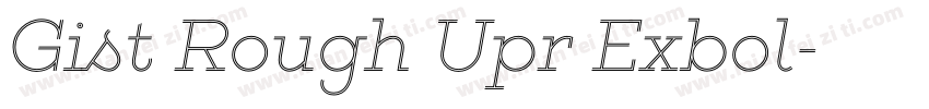 Gist Rough Upr Exbol字体转换